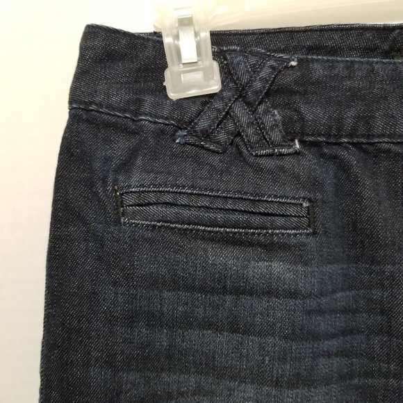 Mossimo jeans 6 Wide Leg denim trouser whiskered early 2000's stretch - Picture 3 of 13